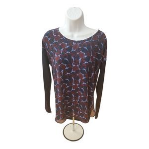 Ann Taylor Long Sleeve Floral Blouse Size Medium